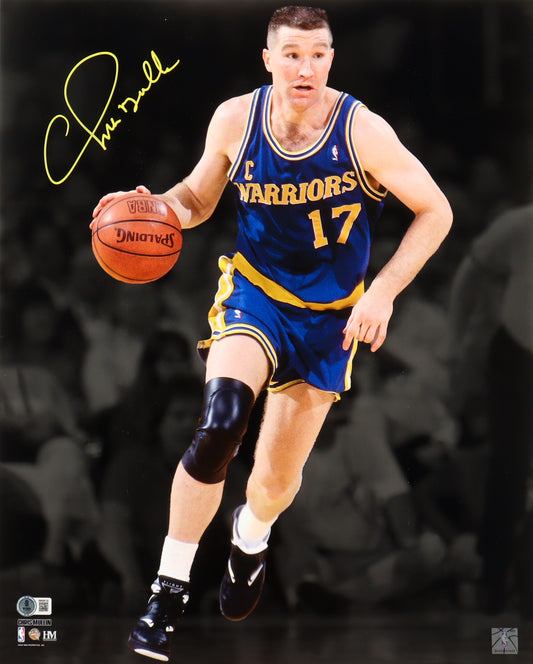 Chris Mullin Signed Warriors 16x20 Photo (Beckett) Beckett Witnessed