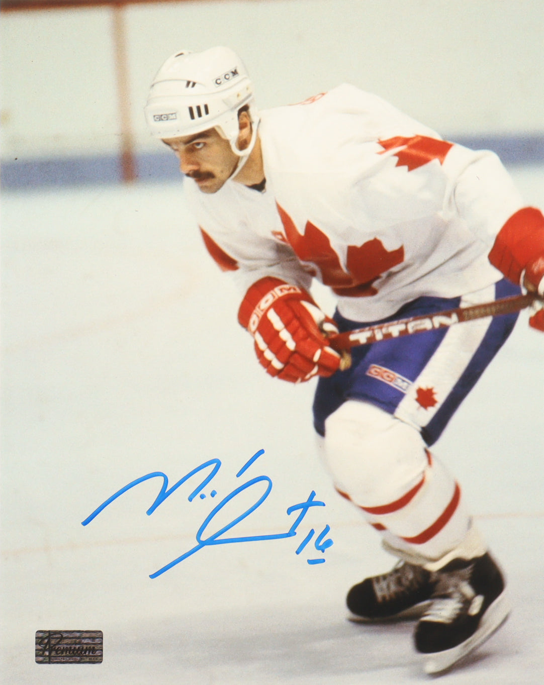 Michel Goulet Signed Team Canada 8x10 Photo (Premium Autographs)