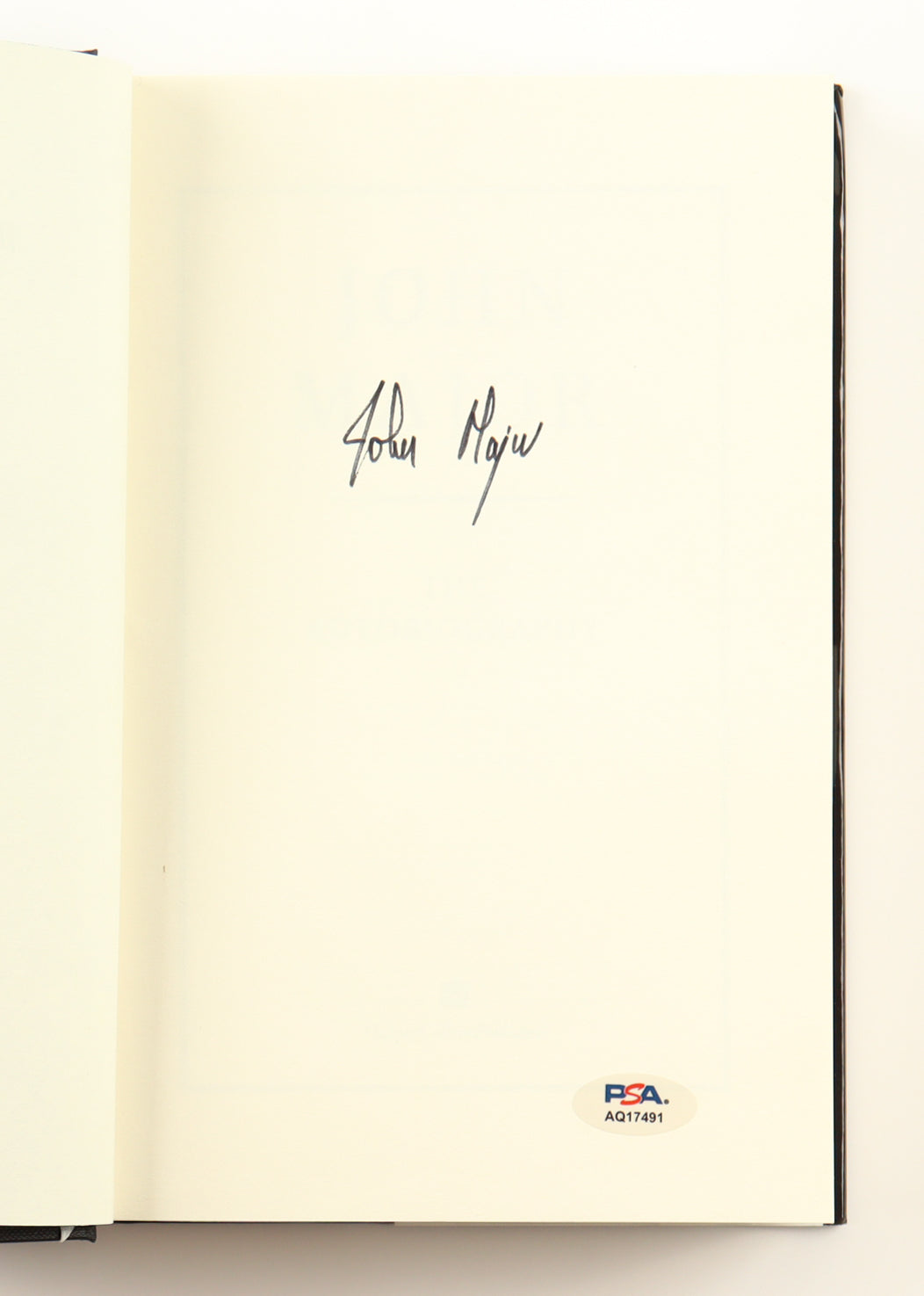 John Major Signed "John Major" Hardcover Book (PSA) - United Kingdom Prime Minister