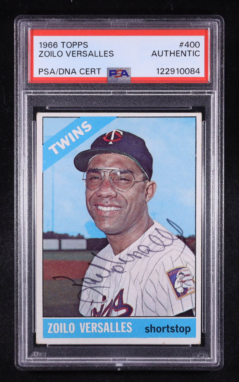 Zoilo Versalles Signed 1966 Topps #400 (PSA)