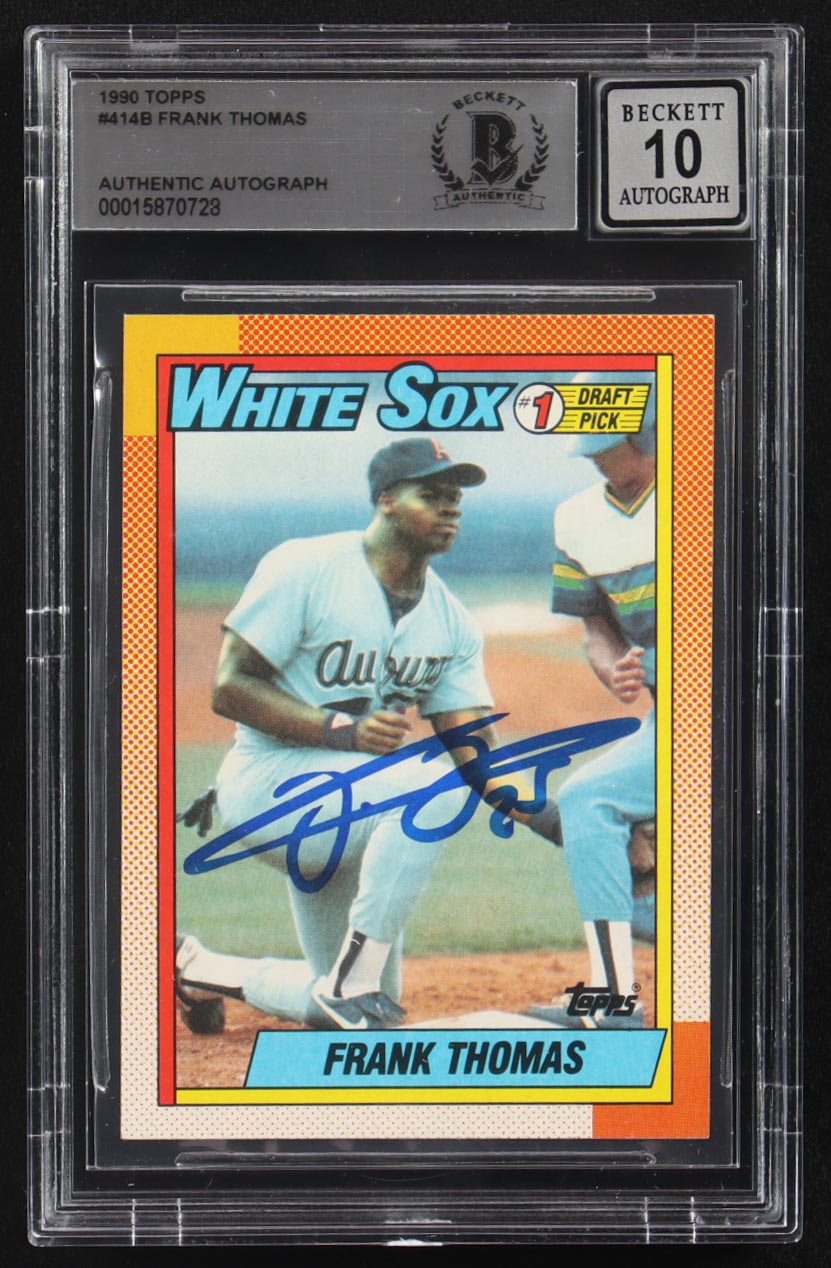 Frank Thomas Signed 1990 Topps #414 RC (BGS | Autograph Graded BGS 10) Rookie Card