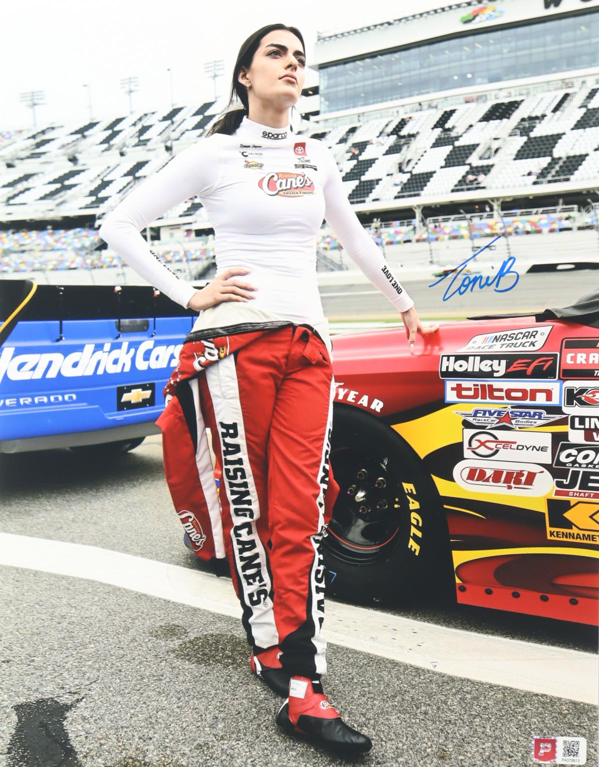 Toni Breidinger Signed NASACAR Craftsman Truck Series 11x14 Photo (PA)
