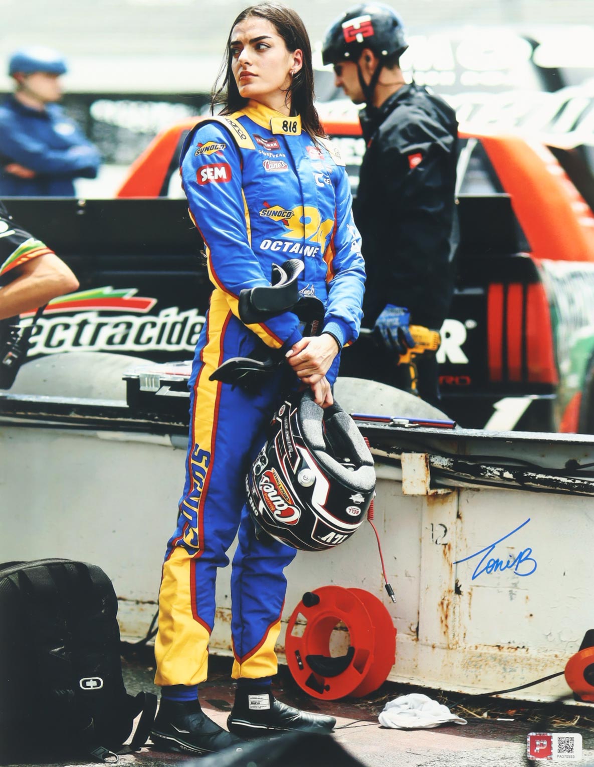 Toni Breidinger Signed NASACAR Craftsman Truck Series 11x14 Photo (PA)