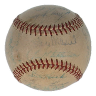 1958 St. Louis Cardinals | ONL Baseball Signed (JSA) by (25) with Stan Musial, Sal Maglie, Ken Boyer