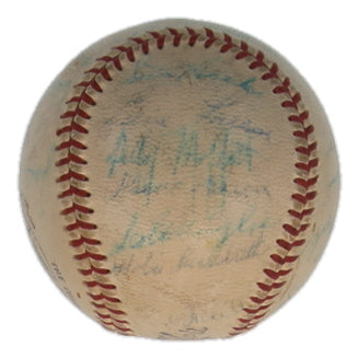 1958 St. Louis Cardinals | ONL Baseball Signed (JSA) by (25) with Stan Musial, Sal Maglie, Ken Boyer