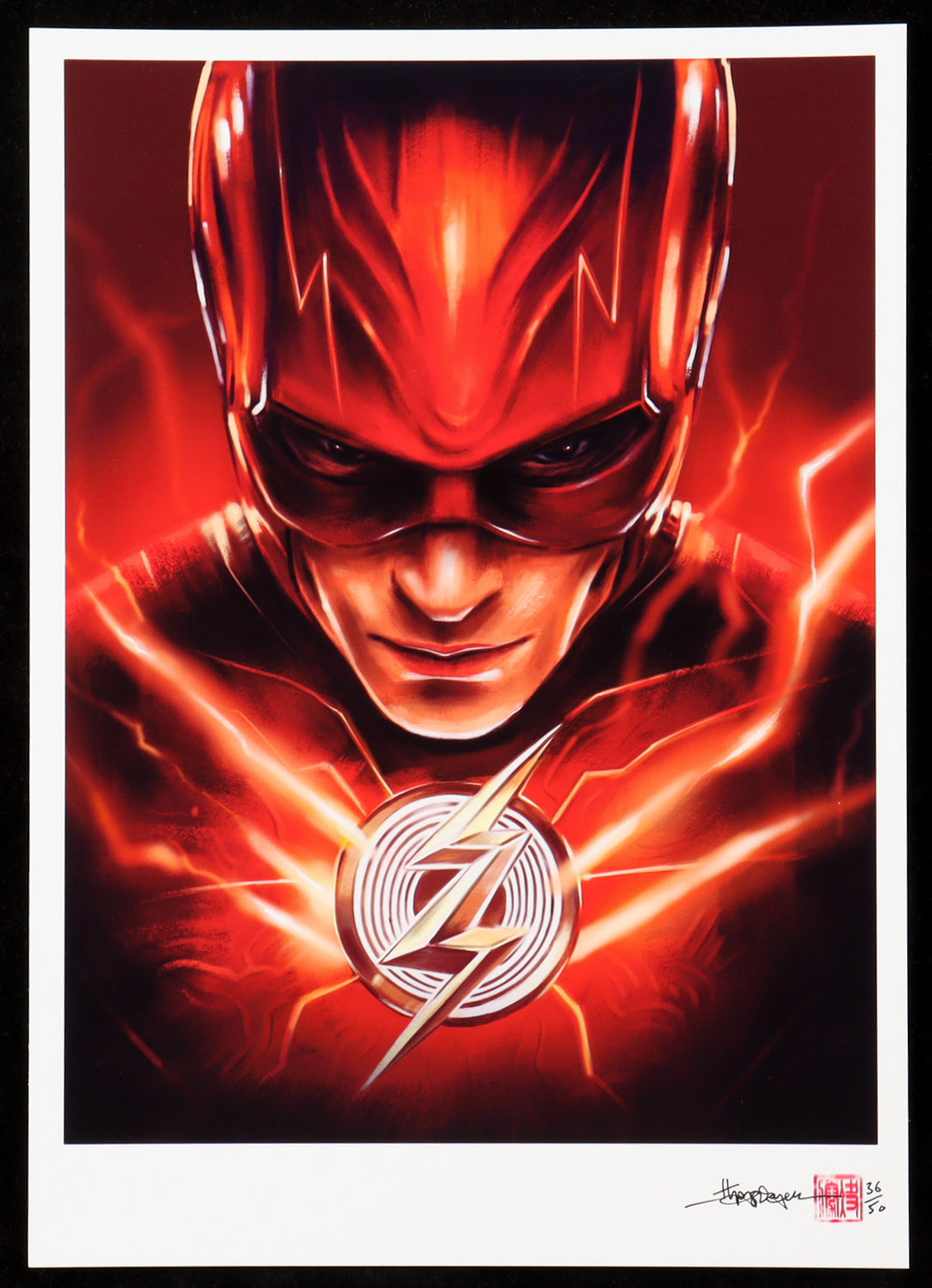 "The Flash" Marvel LE 8x12 Art Print by Thang Nguyen #/50 (PA) Renowned Artist (Supershinobi) | Limited Edition #/50