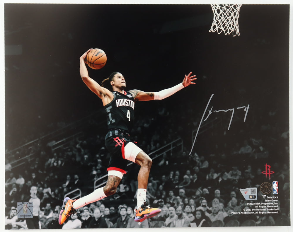 Jalen Green Signed Rockets 11x14 Photo (Fanatics)