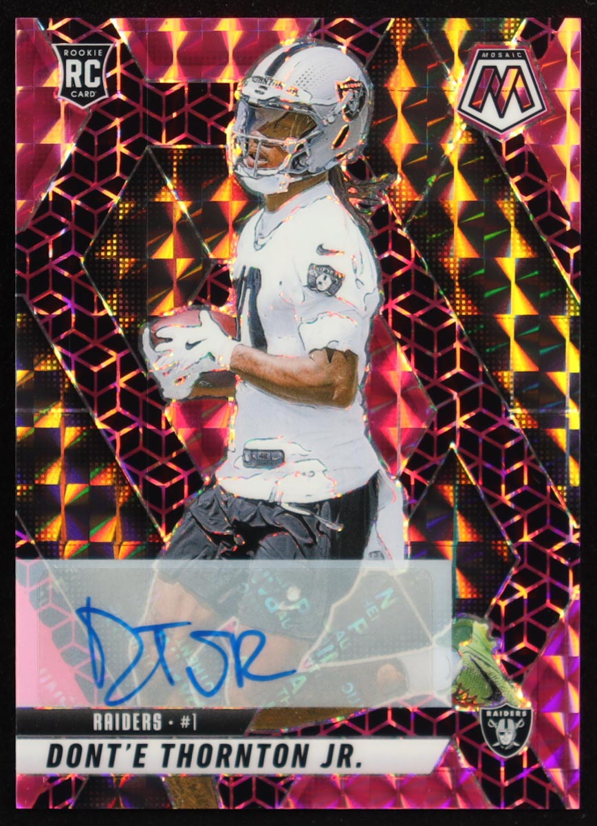 Dont'e Thornton Jr. 2025 Panini Mosaic Rookie Autographs Mosaic Pink Spectris FOTL #369 #29/30 RC - Rookie Card | Serially Numbered #29 / 30