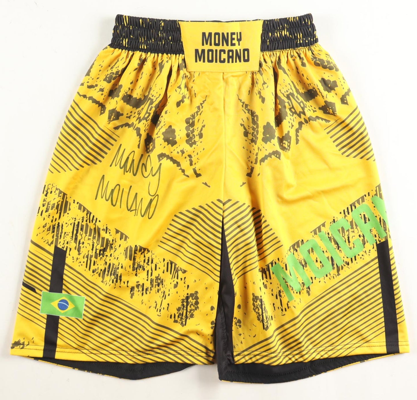 Renato Moicano Signed (Beckett) "Money Moicano" Custom Fight Shorts - Beckett Witnessed