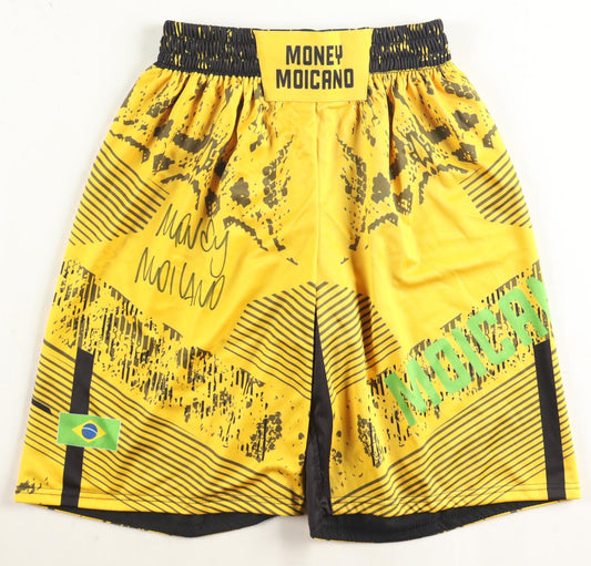 Renato Moicano Signed (Beckett) "Money Moicano" Custom Fight Shorts - Beckett Witnessed