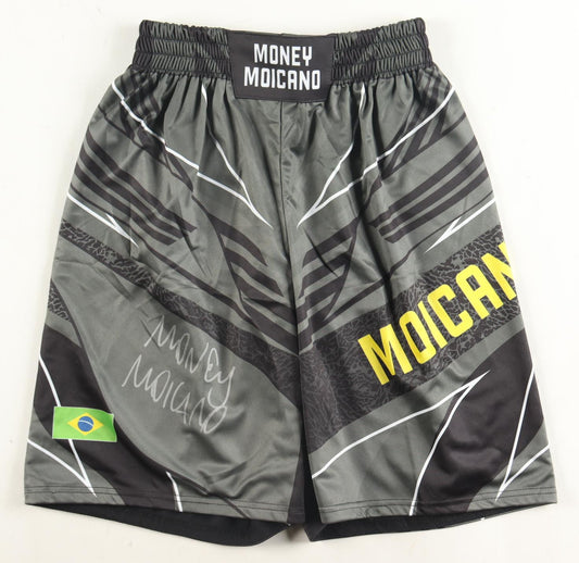 Renato Moicano Signed (Beckett) "Money Moicano" Custom Fight Shorts - Beckett Witnessed