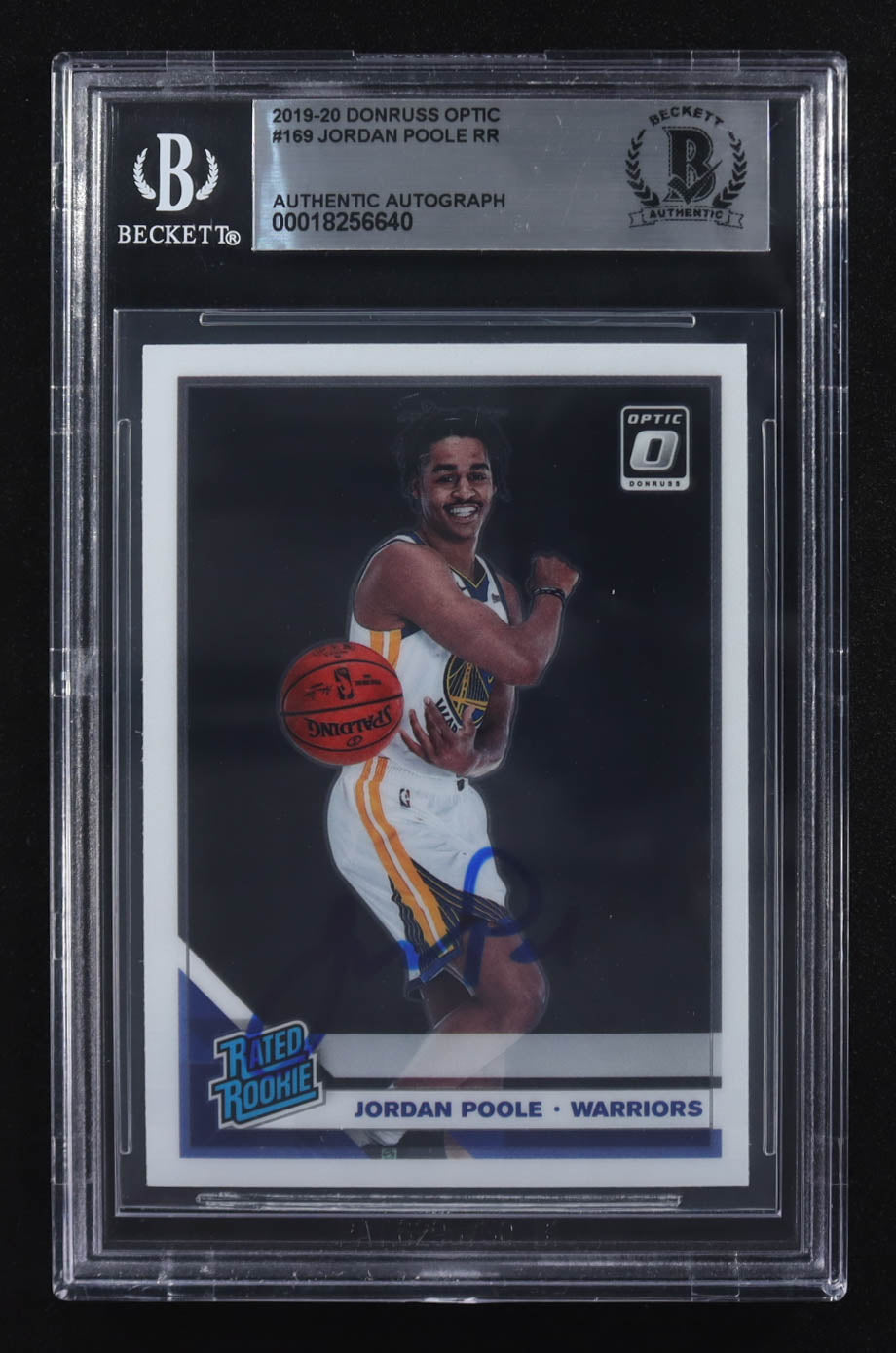 Jordan Poole Signed 2019-20 Panini Donruss Optic RR #169 RC (BGS) Rookie Card | Autograph Graded BGS Authentic