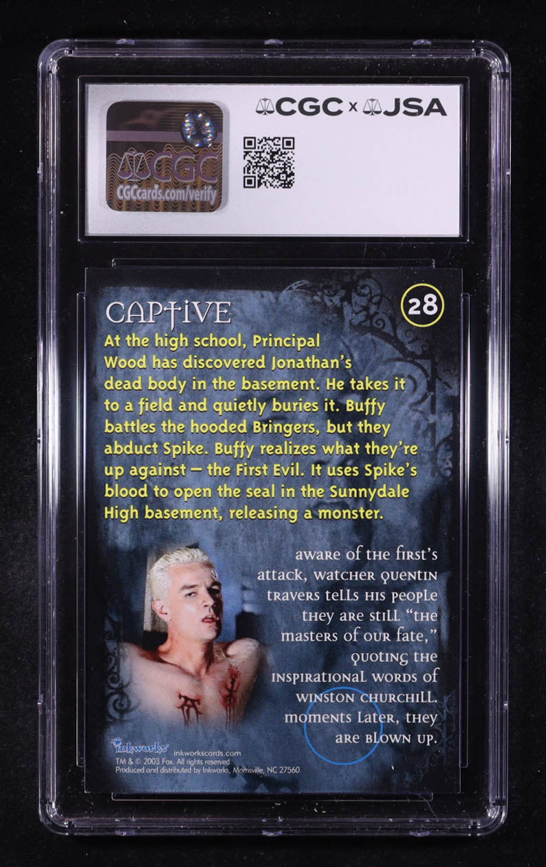 James Marsters Signed 2003 Inkworks Buffy the Vampire Slayer Season Seven #28 (CGC 9)