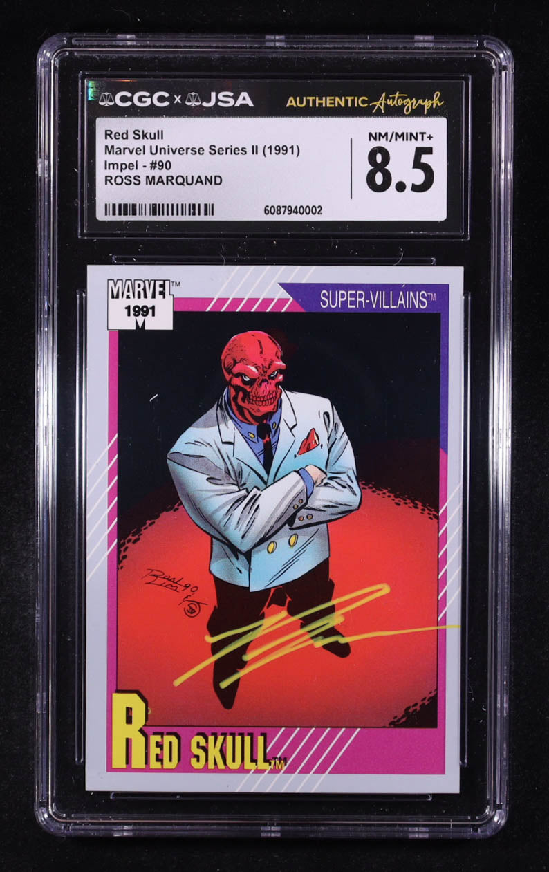 Ross Marquand Signed 1991 Impel Marvel Universe II #90 (CGC 8.5) - Red Skull