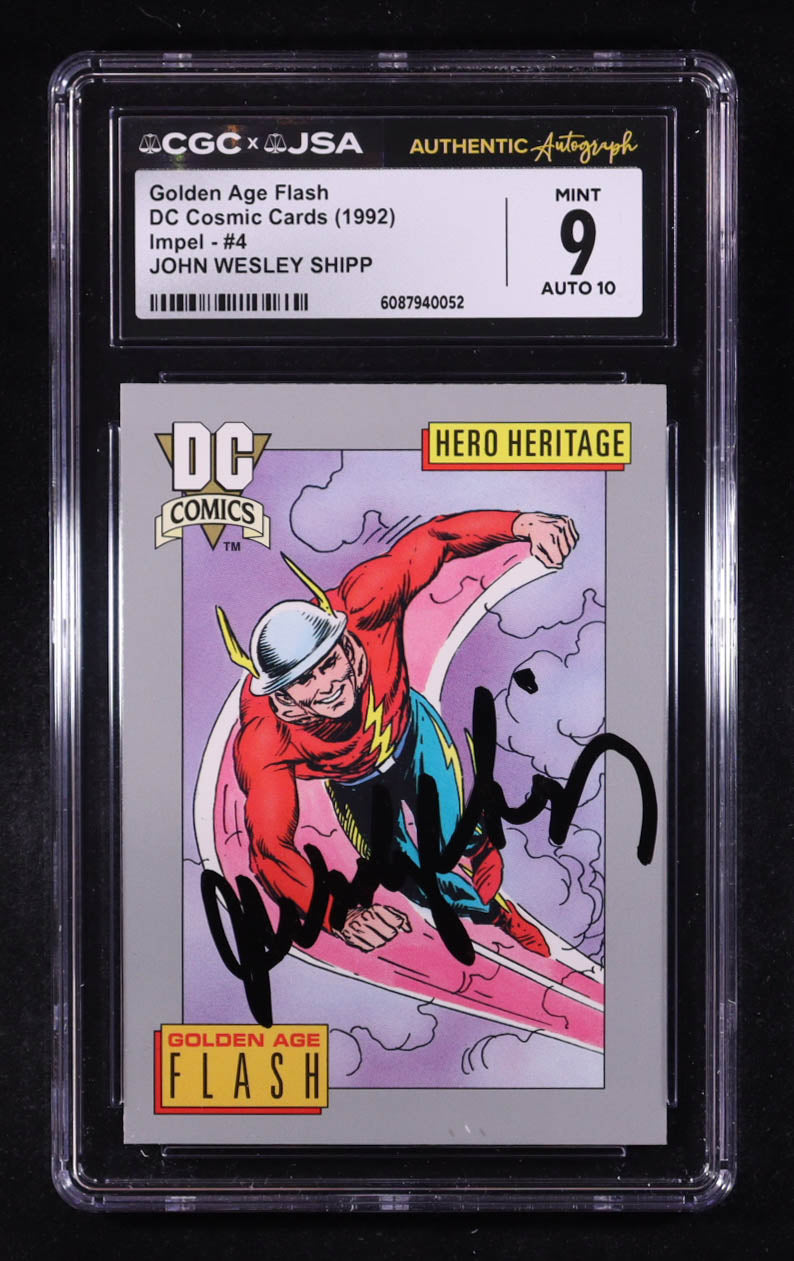 John Wesley Shipp Signed 1992 Impel DC Comics Cosmic #4 (CGC 9 | Auto 10) - Flash