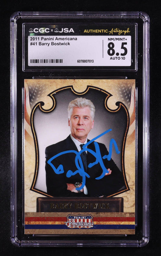 Barry Bostwick Signed 2011 Panini Americana #41 (CGC 8.5 | Auto 10)