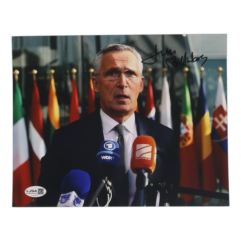 Jens Stoltenberg Signed 8x10 Photo (JSA)