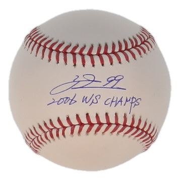 So Taguchi Signed (Beckett) OML Baseball Inscribed "2006 WS Champs" - Beckett Witnessed