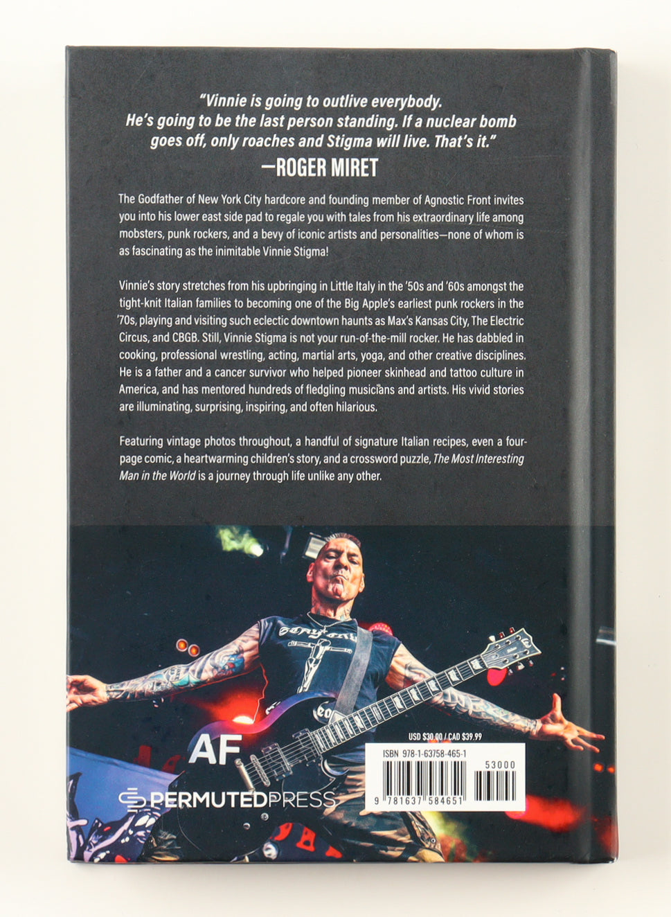 Vinnie Stigma Signed (JSA) "The Most Interesting Man in the World" Hardcover Book