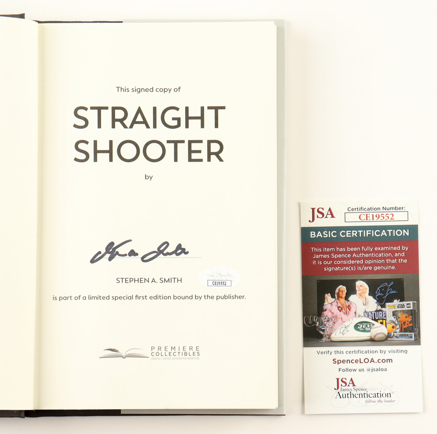 Stephen A. Smith Signed (JSA) "Straight Shooter" Hardcover Book