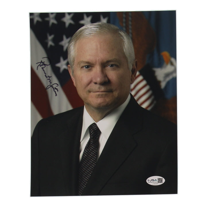 Robert Gates Signed 8x10 Photo (JSA) - 22nd US Secretary of Defense