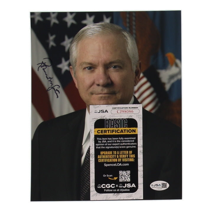 Robert Gates Signed 8x10 Photo (JSA) - 22nd US Secretary of Defense