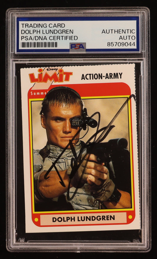 Dolph Lundgren Signed Disney Limit Action-Army Sammelkarten (PSA) Autograph Graded PSA Authentic