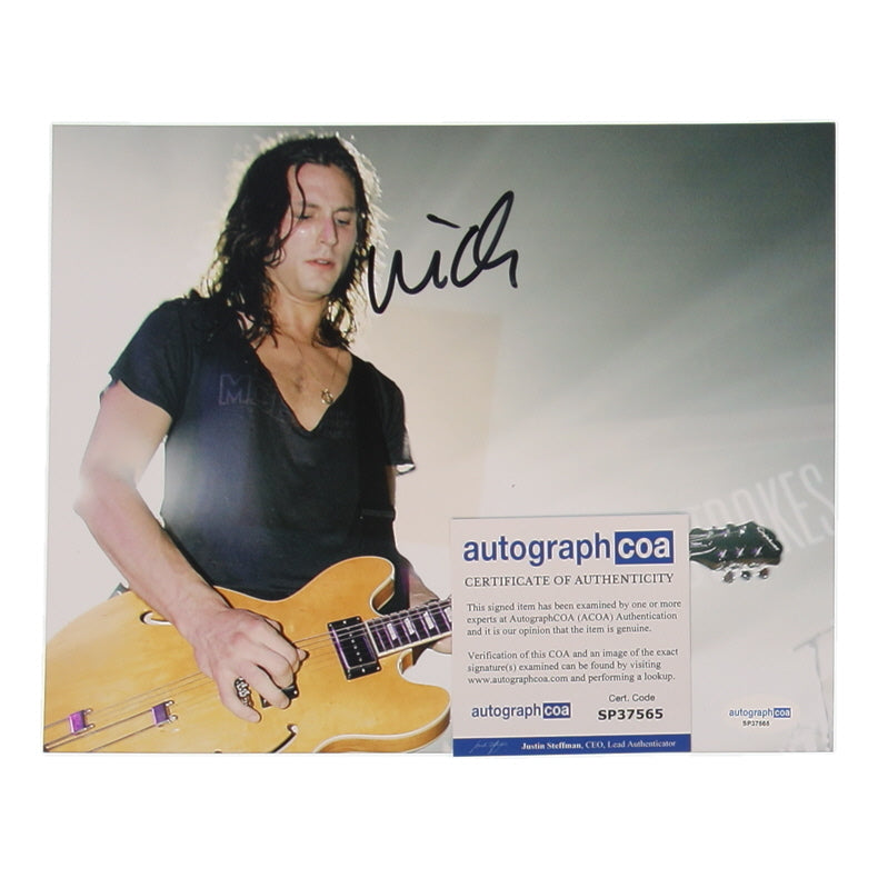 Nick Valensi Signed 8x10 Photo (ACOA) - The Strokes