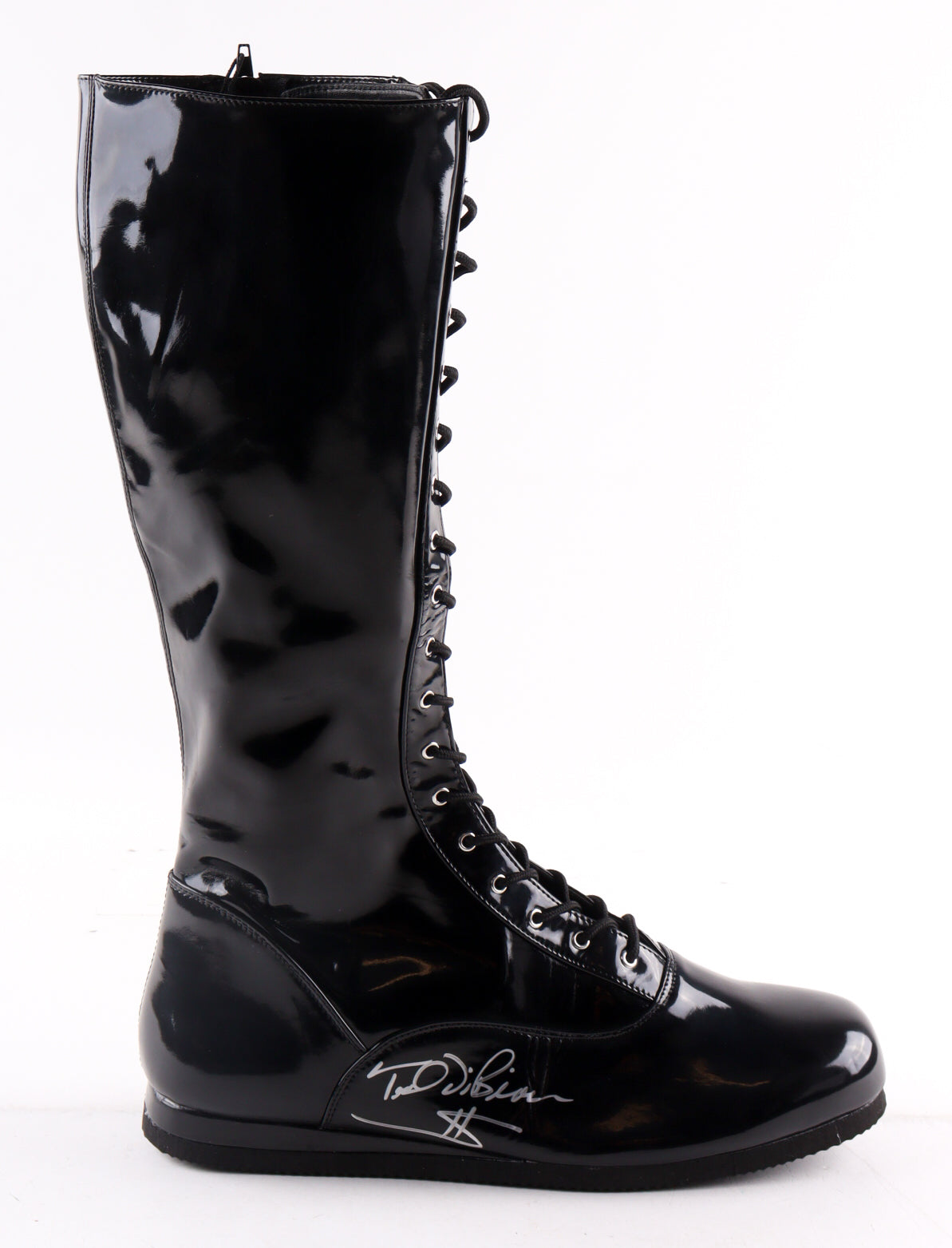 Ted DiBiase Signed Wrestling Boot (Schwartz)