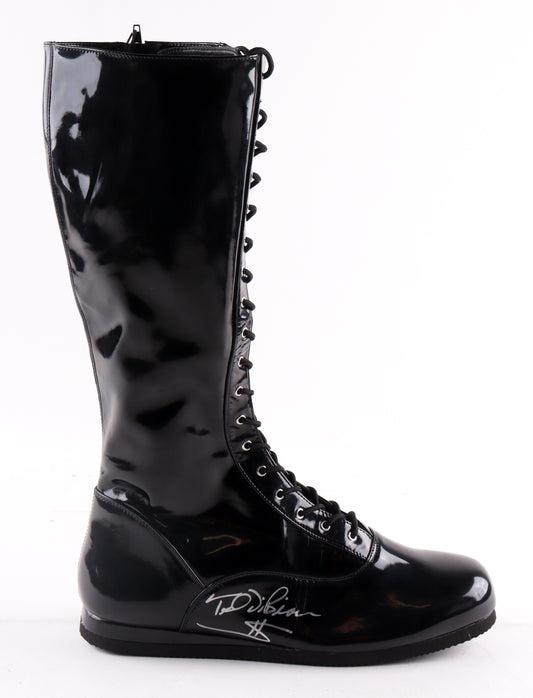Ted DiBiase Signed Wrestling Boot (Schwartz)