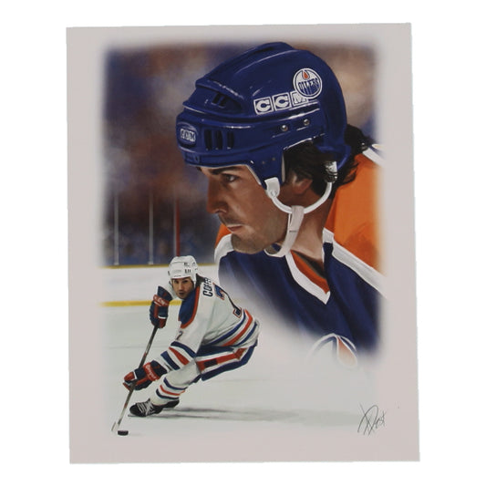 Paul Coffey Oilers 8x10 Lithograph 'Coffey' By Alex Douglas (ArtByAD.CA) Limited Edition #6 / 8