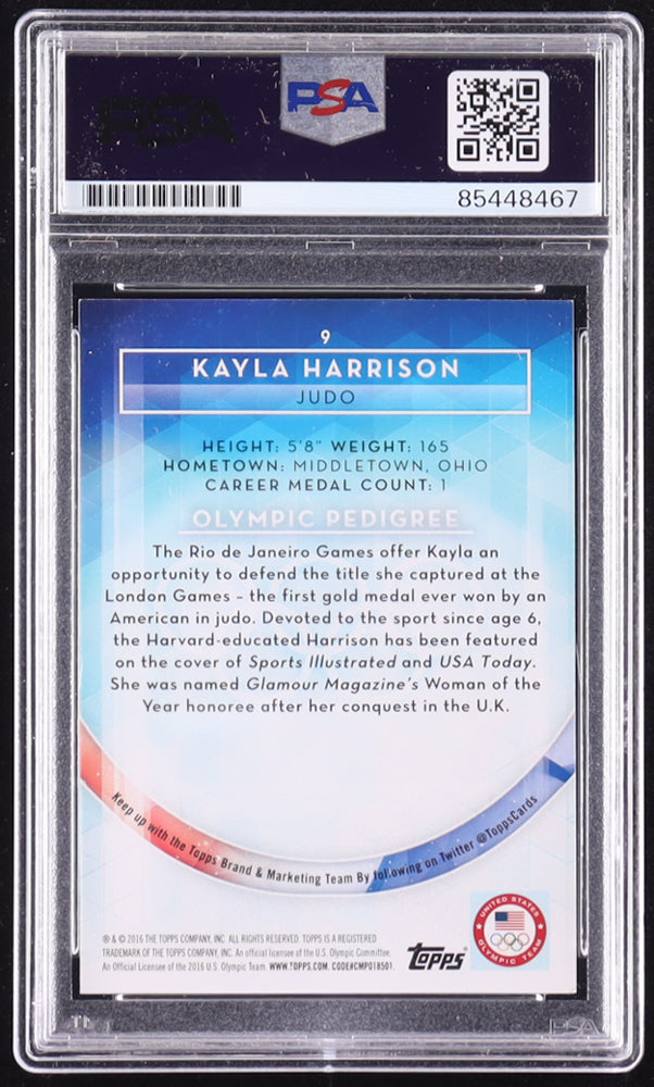 Kayla Harrison Signed 2016 Topps U.S. Olympic Team #9 RC #41/99 (BGS | Autograph Graded 10) - Limited Edition 41/ 99 - Rookie Card