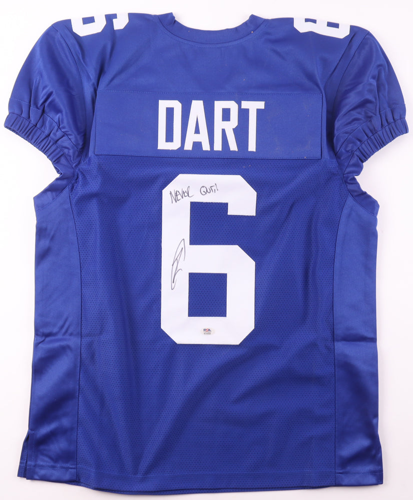 Robert O'Neill Signed Jersey Inscribed "Never Quit!" (PSA) Jaxon Dart New York Giants Custom Jersey w/Seal Team Six Patch