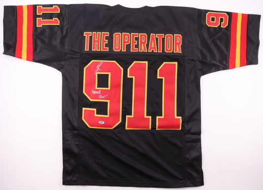 Robert O'Neill Signed (PSA) "The Operator" 9/11 Tribute Jersey Inscribed "Never Quit!" - U.S. Navy SEAL Who Killed Osama Bin Laden