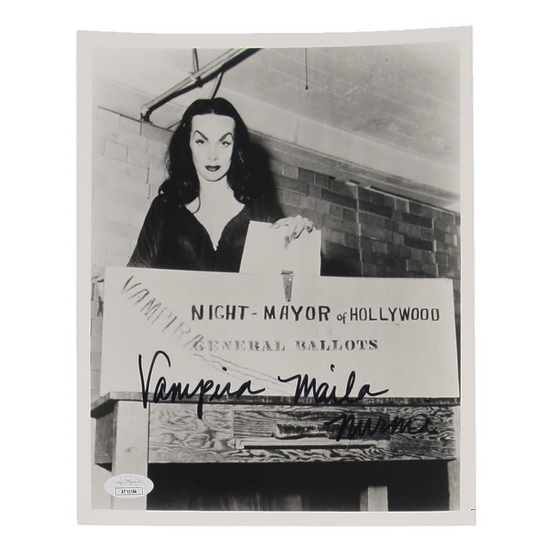 Maila Nurmi Signed (JSA) 8x10 Photo Inscribed "Vampira" - Horror
