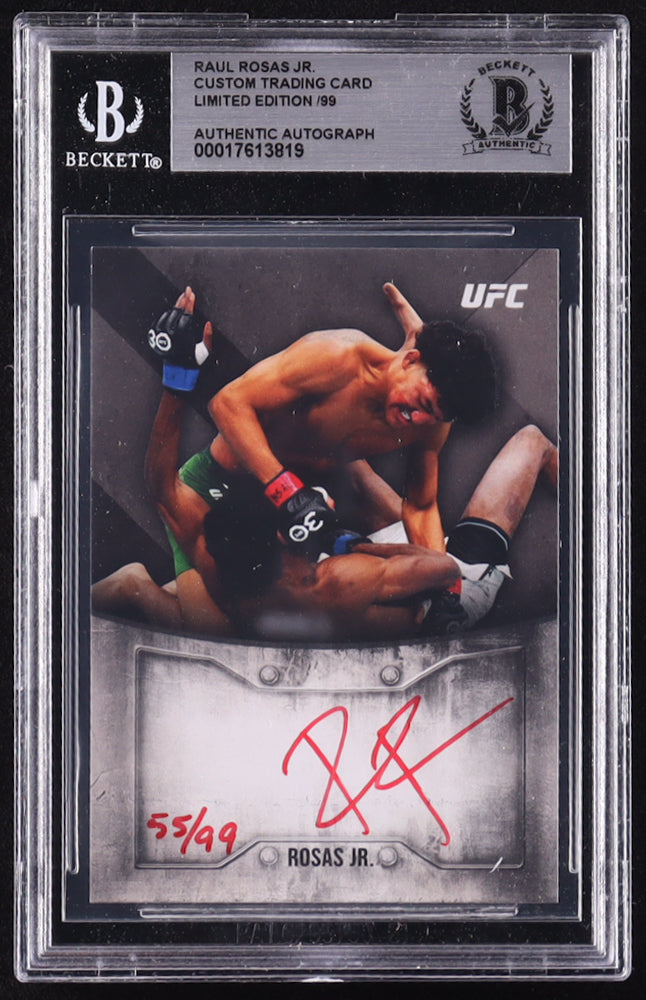Raul Rosas Jr. Signed LE Custom UFC Trading Card #/99 (BGS) Limited Edition # / 99