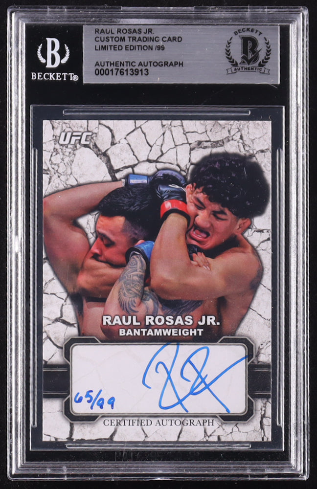Raul Rosas Jr. Signed LE Custom UFC Trading Card #/99 (BGS) Limited Edition # / 99