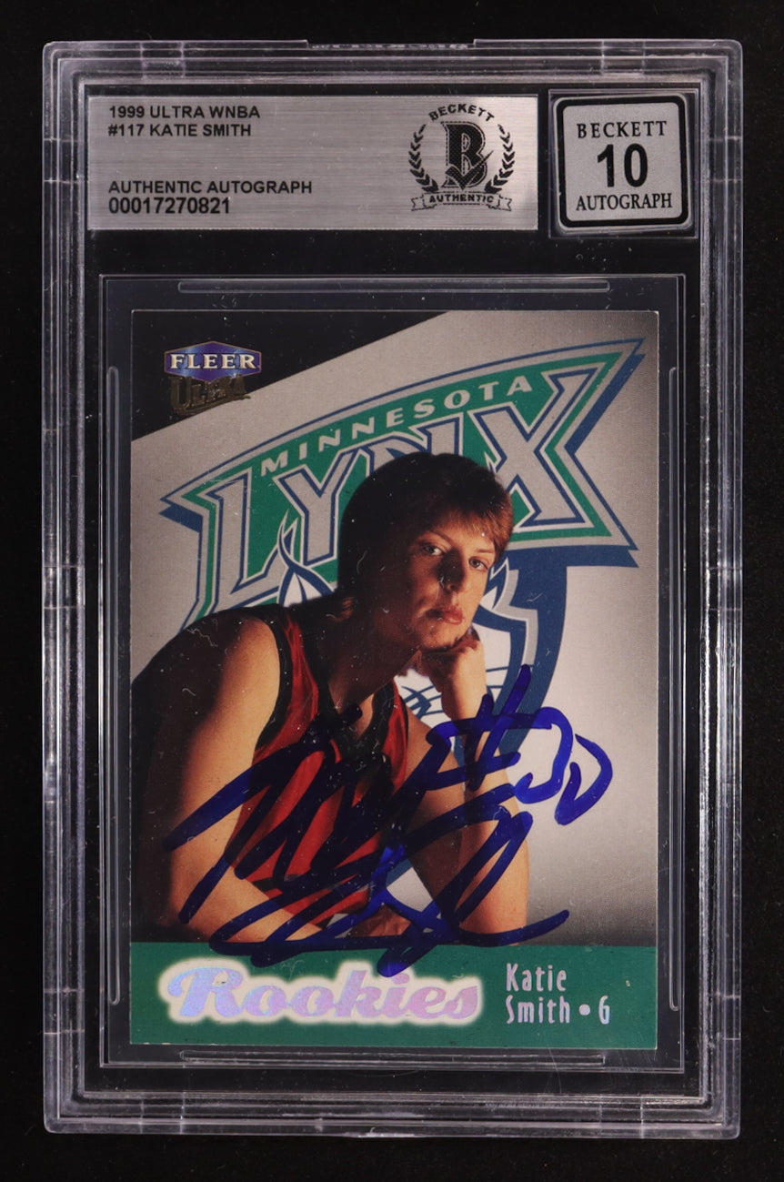 Katie Smith Signed 1999 Fleer Ultra WNBA Rookies #117 RC (BGS | Autograph Graded BGS 10) - Rookie Card