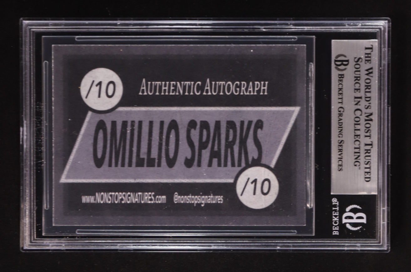 Omillio Sparks Signed Custom Trading Card #/10 (BGS) Autograph Graded Authentic - Rapper