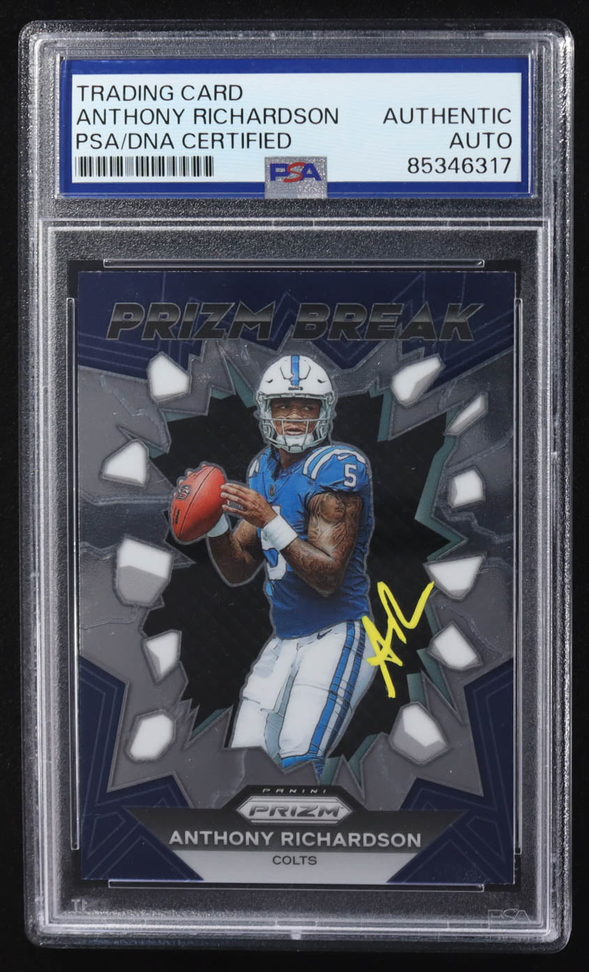 Anthony Richardson Signed 2023 Panini Prizm Break #PB-4 RC (PSA) Rookie Card | Autograph Graded PSA Authentic
