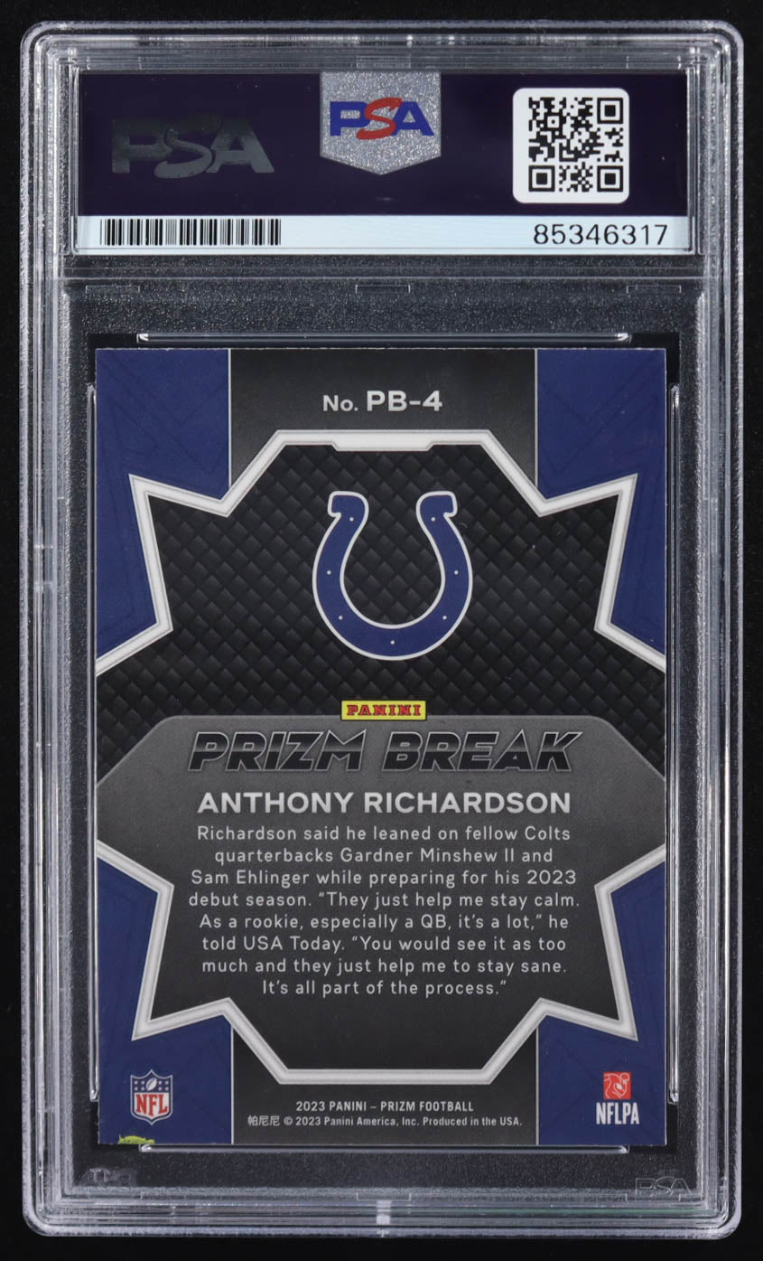 Anthony Richardson Signed 2023 Panini Prizm Break #PB-4 RC (PSA) Rookie Card | Autograph Graded PSA Authentic