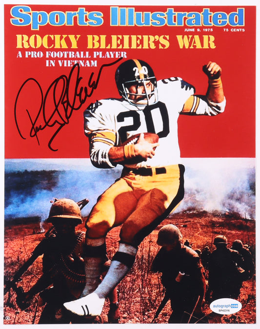 Rocky Bleier Signed Steelers 8x10 Photo (ACOA)