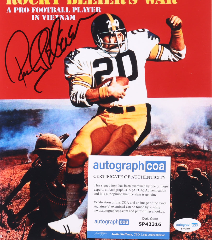Rocky Bleier Signed Steelers 8x10 Photo (ACOA)