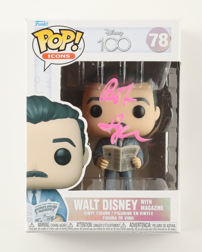 Bob Iger Signed (ACOA) "Disney 100" #78 Walt Disney With Magazine Funko Pop! Vinyl Figure - CEO of Disney