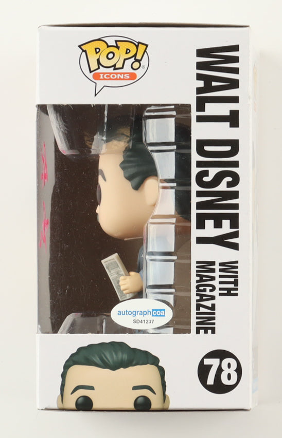 Bob Iger Signed (ACOA) "Disney 100" #78 Walt Disney With Magazine Funko Pop! Vinyl Figure - CEO of Disney
