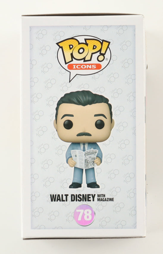 Bob Iger Signed (ACOA) "Disney 100" #78 Walt Disney With Magazine Funko Pop! Vinyl Figure - CEO of Disney