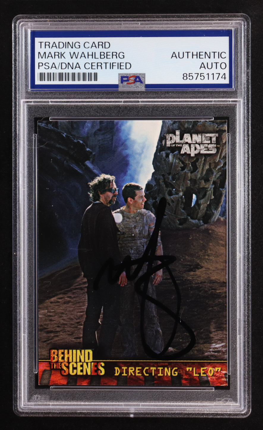 Mark Wahlberg Signed 2001 Topps Planet Of The Apes Behind The Scenes Directing "Leo" #74 RC (PSA) Autograph Graded PSA Authentic - Rookie Card