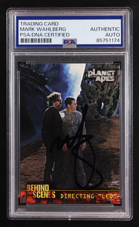 Mark Wahlberg Signed 2001 Topps Planet Of The Apes Behind The Scenes Directing "Leo" #74 RC (PSA) Autograph Graded PSA Authentic - Rookie Card