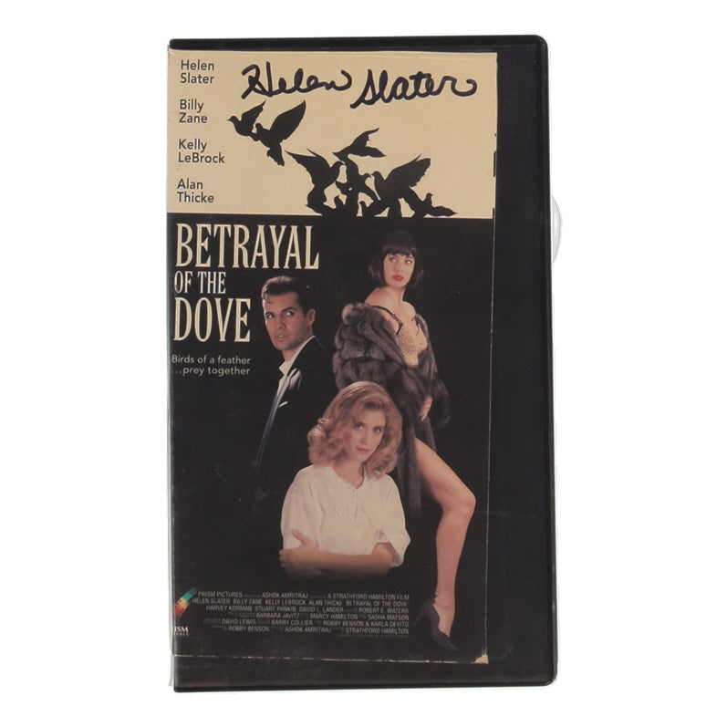 Helen Slater Signed (JSA) "Betrayal of the Dove" VHS Cover Insert - Ellie West