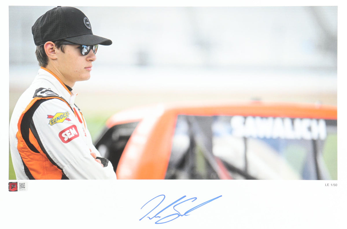 William Sawalich Signed LE NASCAR 12x18 Print (PA) - Limited Edition #/50